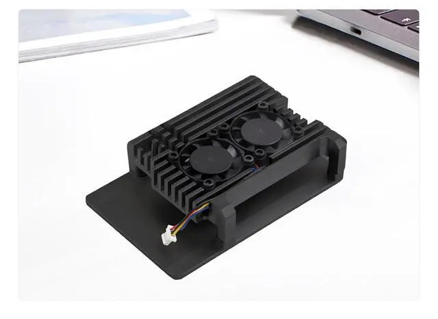 Alt view image 4 of 7 - Aluminum Alloy Armor Heatsink Case for Raspberry Pi 5 8GB/4GB, Pi5 Aluminium Alloy Case with Dual Quiet Cooling Fans for Better Heat Dissipation