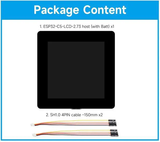 Alt view image 2 of 7 - ESP32-C5 2.73inch LCD Display Dev Board, 320×320, 32-bit RISC-V Processor
