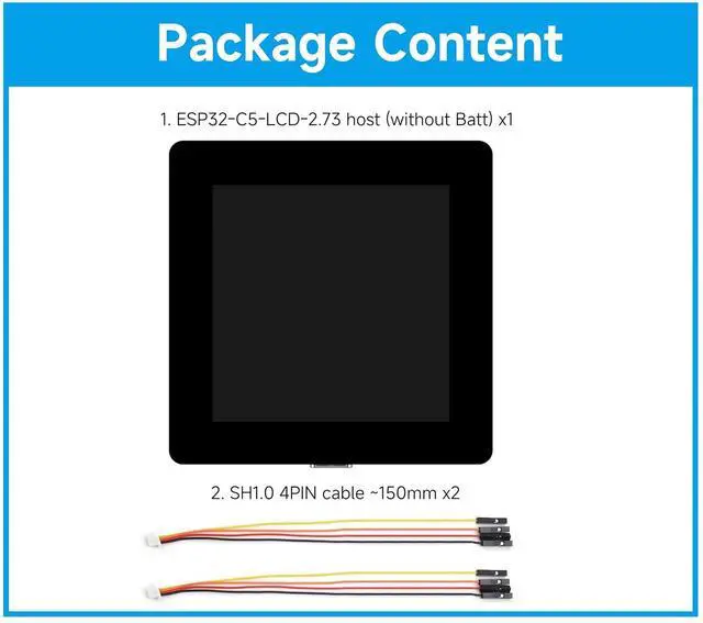 Alt view image 2 of 7 - ESP32-C5 2.73inch LCD Display Dev Board, 32-bit RISC-V Processor, 320×320