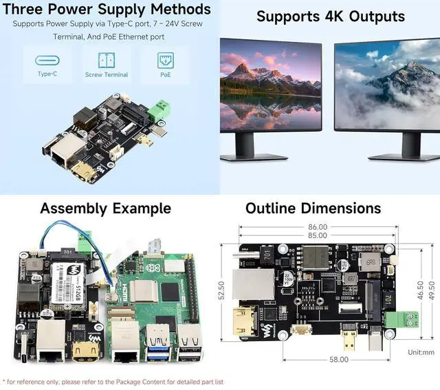 Alt view image 5 of 5 - Pi5 PCIe to M.2 Multifunctional Adapter, Driver-Free, Supports RPi OS