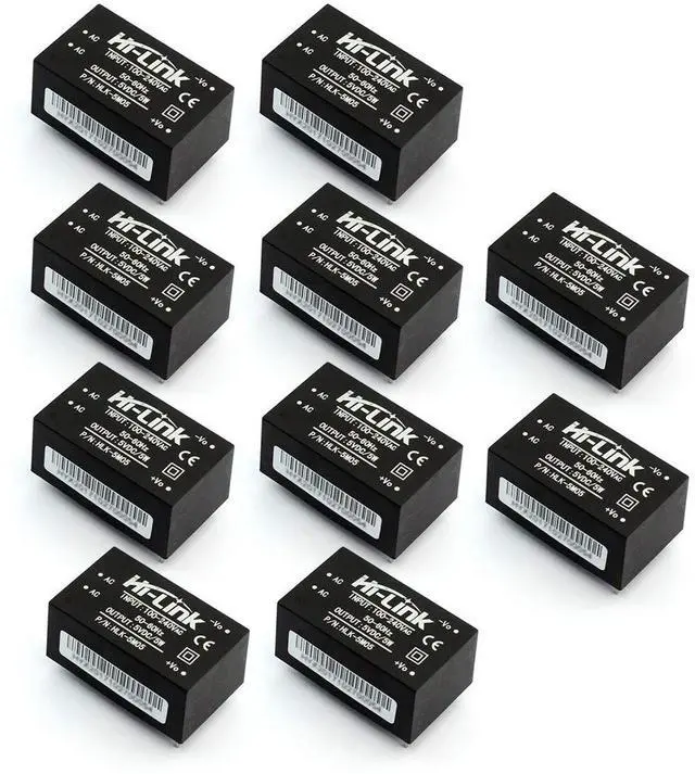 Main image of 10pcs Mini Step-Down Power Supply Intelligent Household Switch Power Module HLK-PM01 HLK-5M05 10M05 HLK-2M05 AC DC 220V to 5V/3.3V/12V (HLK-5M05 5V 5W)