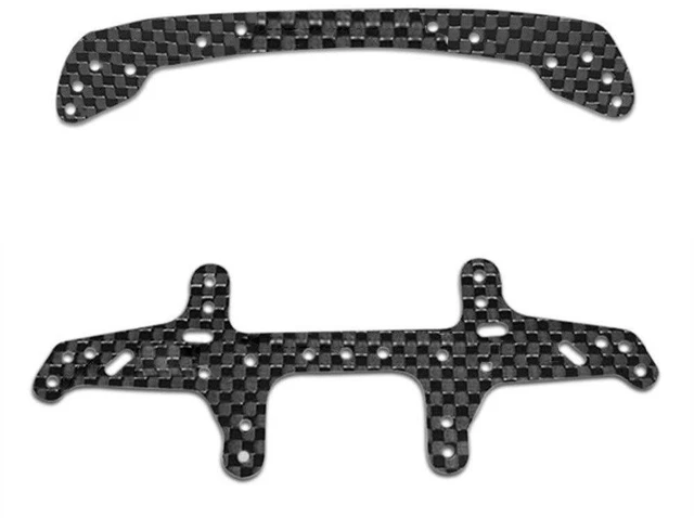 Main image of JMT 1.5mm RC 4WD Car Carbon Fiber Front Wide Plate Rear Plate Mini 4WD Grade Up Parts Supports Lettering Leading for 2013 Style Racing Mini 4WD Cars Tamiya Car Crawlers