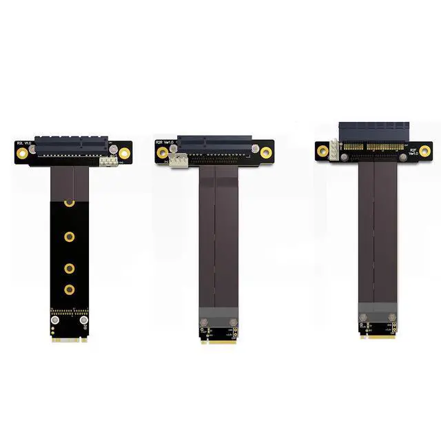 Alt view image 4 of 6 - Riser PCIe X4 3.0 PCI-E 4X to M.2 NGFF NVMe M Key 2280 Riser Card Gen3.0 Cable M2 Key-M PCI-Express Extension Cord 32G/BPS (15CM,R42SF)
