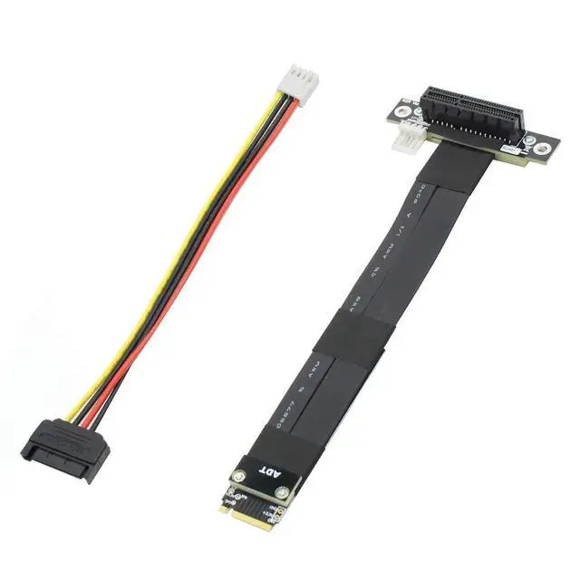 Alt view image 5 of 6 - Riser PCIe X4 3.0 PCI-E 4X to M.2 NGFF NVMe M Key 2280 Riser Card Gen3.0 Cable M2 Key-M PCI-Express Extension Cord 32G/BPS (15CM,R42SF)