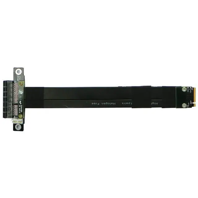 Alt view image 6 of 6 - Riser PCIe X4 3.0 PCI-E 4X to M.2 NGFF NVMe M Key 2280 Riser Card Gen3.0 Cable M2 Key-M PCI-Express Extension Cord 32G/BPS (15CM,R42SF)
