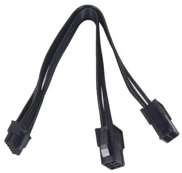 Main image of JMT Dual PCIe 6/8 Pin Female to Mini 12 Pin Male GPU Power Adapter Cable Compatible with NVIDIA GeForce RTX 30 Series RTX 3080 RTX 3090 GPU (Double 6Pin)