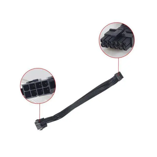 Alt view image 3 of 6 - JMT Dual PCIe 6/8 Pin Female to Mini 12 Pin Male GPU Power Adapter Cable Compatible with NVIDIA GeForce RTX 30 Series RTX 3080 RTX 3090 GPU (Single CPU)