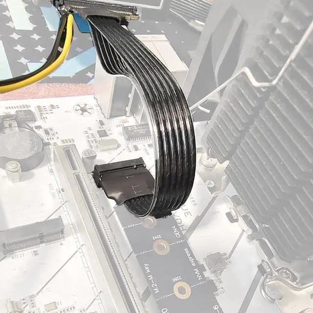 Alt view image 5 of 7 - JMT PCIE 4.0 M.2 to U.2 U.3 SSD Adapter Cable GEN4 High Speed with SATA Power Supply Compatible with?M2 NVME 2230 2242 2260 2280 SSD (20cm-M5ABZ)
