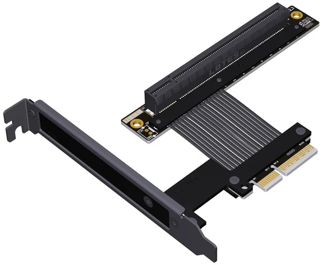 Main image of ADT-K23S PCIe 5.0 x4 to x16 Graphics Card Extension Cable 128Gbps High-Speed Flex Adapter, Reversible Support 1U Extension (K23SR-F2,15CM)