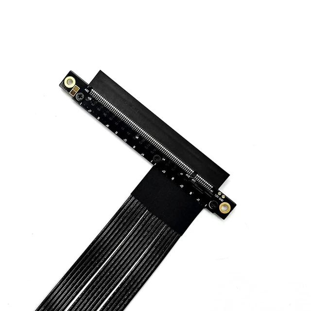 Alt view image 4 of 5 - ADT-K23S PCIe 5.0 x4 to x16 Graphics Card Extension Cable 128Gbps High-Speed Flex Adapter, Reversible Support 1U Extension (K23SF-BK,15CM)