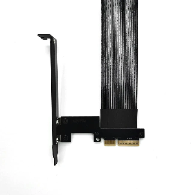 Alt view image 3 of 5 - ADT-K23S PCIe 5.0 x4 to x16 Graphics Card Extension Cable 128Gbps High-Speed Flex Adapter, Reversible Support 1U Extension (K23SR-F2,15CM)
