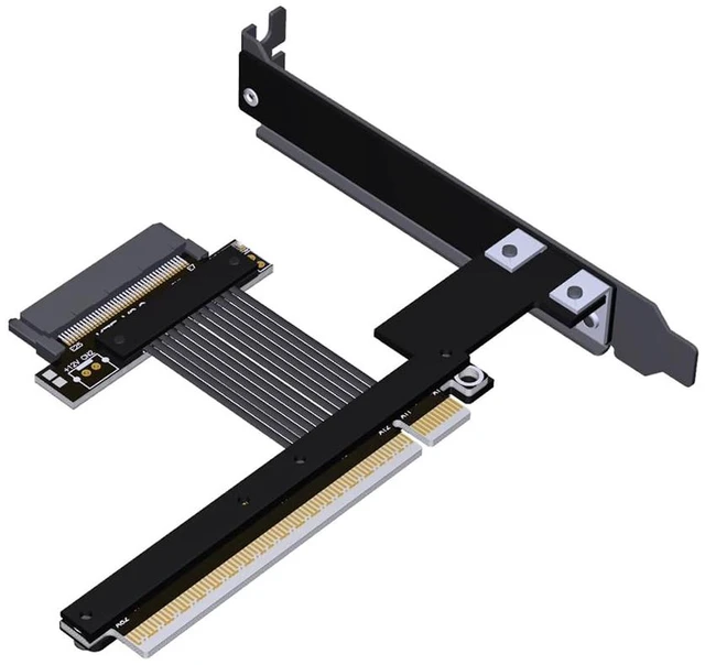 Main image of ADT-K37SF PCIe 5.0 x16 to SFF-8639 U.2 SSD Adapter Cable 128Gbps High-Speed Lossless Flex Extension Cable Compatible with U.2 NVMe SSD (15CM,K37SF-F2)