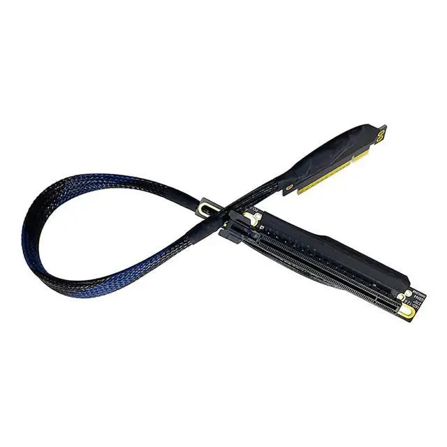 Alt view image 6 of 7 - Narrow Version PCIe 4.0 x8 to x16 Extension Cable 16GBS Built-in Left/Right Ethernet Ports for GPU AI Server GEN4-816AD4Z (30CM,Left Out Right in)