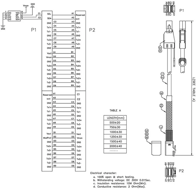 Alt view image 3 of 6 - MINI SAS HD SFF-8644 with IC to SAS HD SFF-8643 Server Stack Cable (SFF-8644 to SFF-8643,100cm)