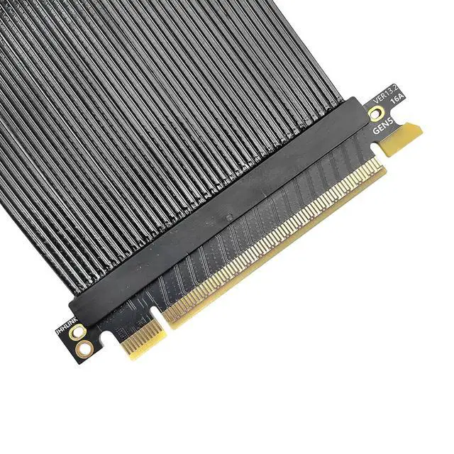 Alt view image 4 of 7 - PCIe 5.0 X16 64GB/s Extension Cable 90-Degree Right-Angle GPU Adapter Graphics Card GEN5 High Speed Cable 16AB5 for ATX Desktop Case (20CM)