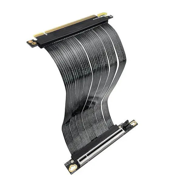 Alt view image 6 of 7 - PCIe 5.0 X16 64GB/s Extension Cable 90-Degree Right-Angle GPU Adapter Graphics Card GEN5 High Speed Cable 16AB5 for ATX Desktop Case (50CM)