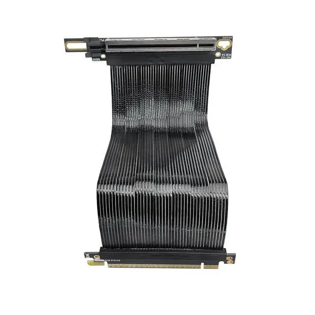 Alt view image 2 of 7 - PCIe 5.0 X16 64GB/s Extension Cable 90-Degree Right-Angle GPU Adapter Graphics Card GEN5 High Speed Cable 16AB5 for ATX Desktop Case (20CM)