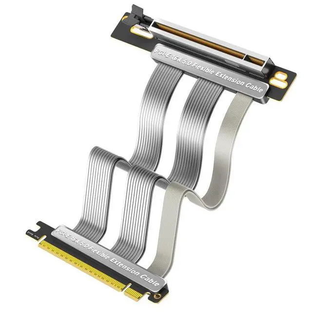 Main image of PCI-E 16X 5.0 Flexible Extension Cable 64GB/S High-Speed Vertical Installation GPU Cable Compatible with ATX / 1U / 2U Case (90°-20CM)