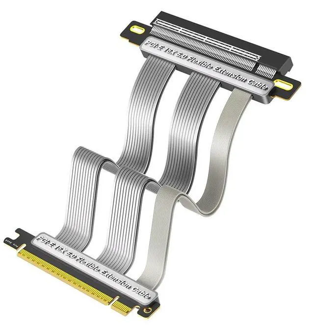 Main image of PCI-E 16X 5.0 Flexible Extension Cable 64GB/S High-Speed Vertical Installation GPU Cable Compatible with ATX / 1U / 2U Case (180°-20CM)