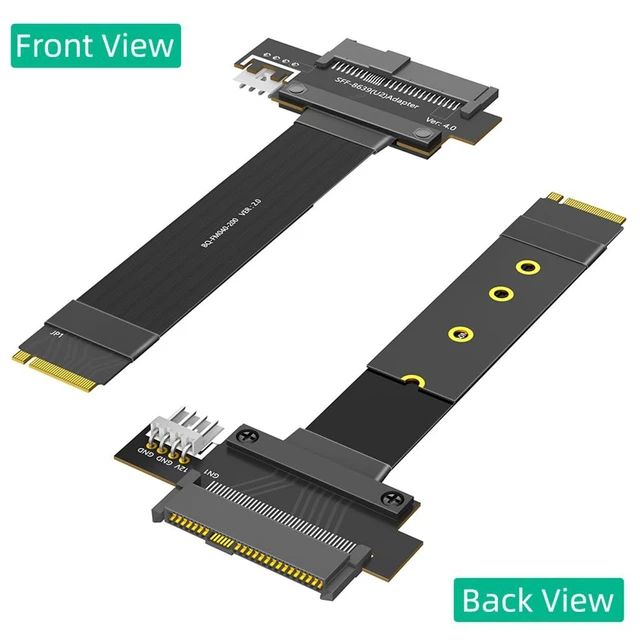 Alt view image 6 of 6 - M.2 Key M PCIe4.0 to U.2 SFF-8639 Extension Cable Compatible with M2 MKey NGFF 2280 SSD (20CM)