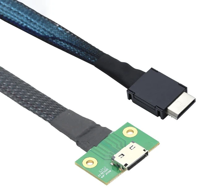 Main image of PCIE Oculink SFF 8611 4I 42P to SFF-8612 4I Female Server Cable High-Speed Conversion (50cm)