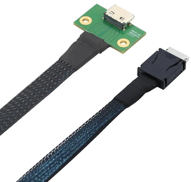 Alt view image 5 of 5 - PCIE Oculink SFF 8611 4I 42P to SFF-8612 4I Female Server Cable High-Speed Conversion (50cm)