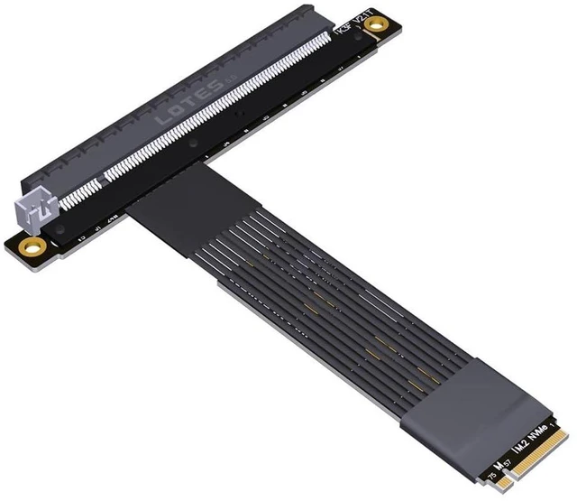 Main image of ADT-K43SF M.2 NGFF to PCIe 5.0 x16 Extension Cable 128Gbps Compatible with NVMe STX Motherboard Graphics Card (K43SF-BK-5.0,15cm)