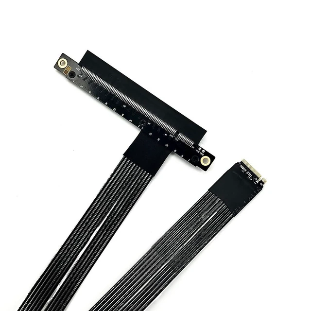 Alt view image 4 of 7 - ADT-K43SF M.2 NGFF to PCIe 5.0 x16 Extension Cable 128Gbps Compatible with NVMe STX Motherboard Graphics Card (K43SF-BK-5.0,15cm)