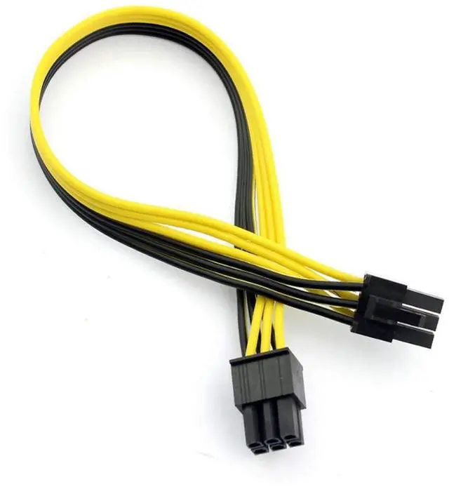 Alt view image 2 of 5 - JMT 1/2/4/10 PCS PCI-E 6P Male to 6Pin Male Graphics Video Card Cable DIY PCIE PCI-Express Power Cable BTC Extended Miner Mining Wire 18AWG (4 PCS)