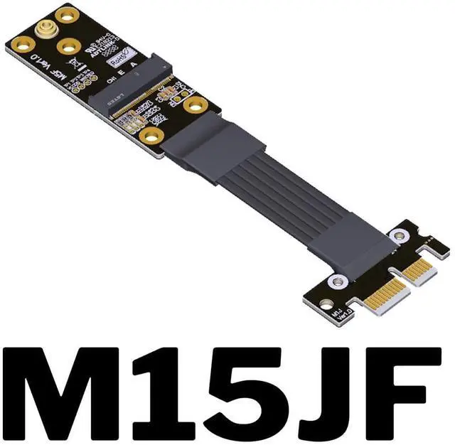 Alt view image 2 of 5 - ADT-M15JF PCIe 4.0 x1 to M.2 Wi-Fi Riser Cable 16G/BPS for NGFF Key-E Wire-Less Card Motherboard M.2 Wi-Fi Slot Adapter (M15JF,15cm)