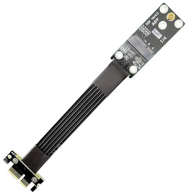 Alt view image 5 of 5 - ADT-M15JF PCIe 4.0 x1 to M.2 Wi-Fi Riser Cable 16G/BPS for NGFF Key-E Wire-Less Card Motherboard M.2 Wi-Fi Slot Adapter (M15JF,15cm)