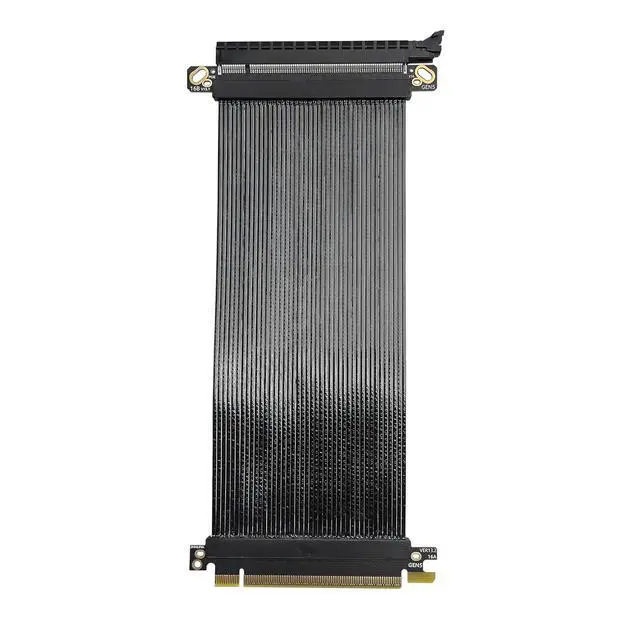 Alt view image 2 of 7 - PCIe 5.0 X16 64GB/s Extension Cable 180-degree Parallel GPU Adapter Graphics Card GEN5 High Speed Cable 16AB5 for Computer Server Host (20CM)