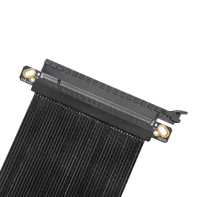 Alt view image 5 of 7 - PCIe 5.0 X16 64GB/s Extension Cable 180-degree Parallel GPU Adapter Graphics Card GEN5 High Speed Cable 16AB5 for Computer Server Host (20CM)