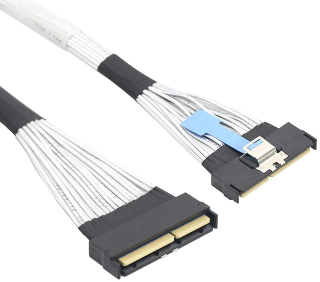 Alt view image 4 of 7 - 32GT/s Slimline SAS MCIO 5.0 124P 16X to MCIO 5.0 124P Server Extension Cable Data Transfer Cord (25CM)