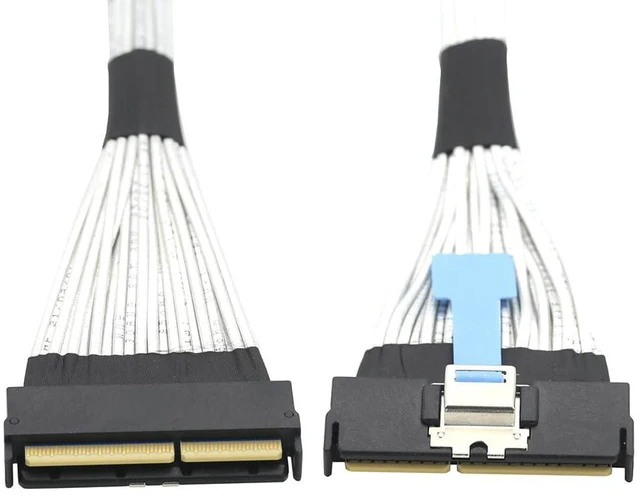 Alt view image 6 of 7 - 32GT/s Slimline SAS MCIO 5.0 124P 16X to MCIO 5.0 124P Server Extension Cable Data Transfer Cord (25CM)