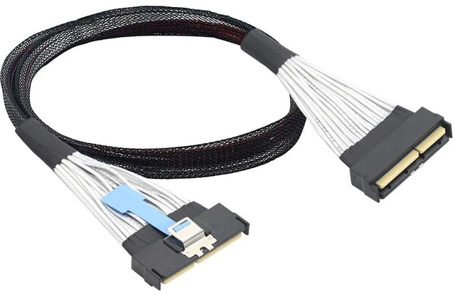Alt view image 7 of 7 - 32GT/s Slimline SAS MCIO 5.0 124P 16X to MCIO 5.0 124P Server Extension Cable Data Transfer Cord (25CM)