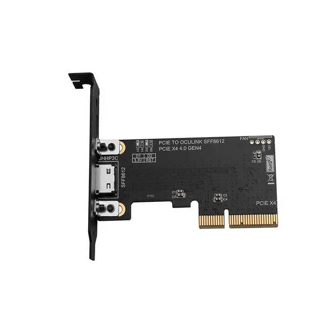 Main image of PCIE4.0 X4 to SFF8612 Oculink Female Extension Adapter Support 8611 Data Cable Support Motherboard with X4 X8 X16 Slot