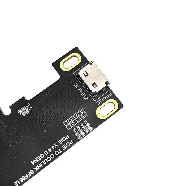 Alt view image 3 of 7 - PCIE4.0 X4 to SFF8612 Oculink Female Extension Adapter Support 8611 Data Cable Support Motherboard with X4 X8 X16 Slot