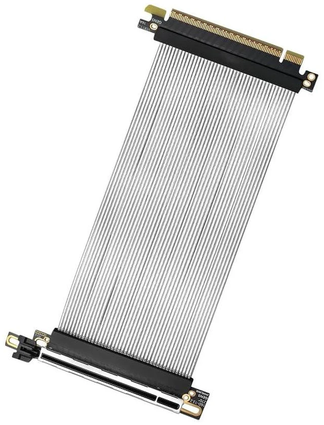 Main image of PCIE 5.0 X16 Graphics Card Extension Cable GPU Adapter 64GBS High Speed Silver Plated Compatible with 217e Chassis 270 Degree 16AD5-HB (15CM)