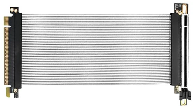 Alt view image 3 of 4 - PCIE 5.0 X16 Graphics Card Extension Cable GPU Adapter 64GBS High Speed Silver Plated Compatible with 217e Chassis 270 Degree 16AD5-HB (15CM)