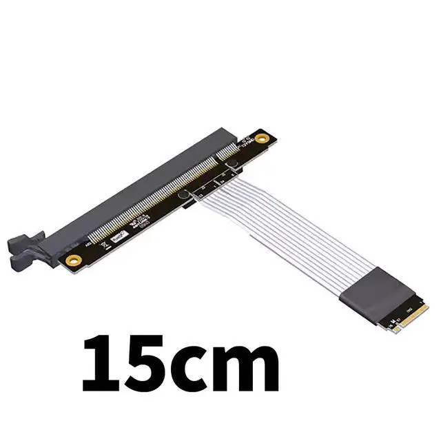 Alt view image 3 of 6 - ADT-K43D M.2 NGFF NVMe Key M to PCI-E x16 Extension Cable SATA Power Cable PCIe4.0 x4 High Speed for STX Motherboard Graphics Card GPU (K43DT,15CM)