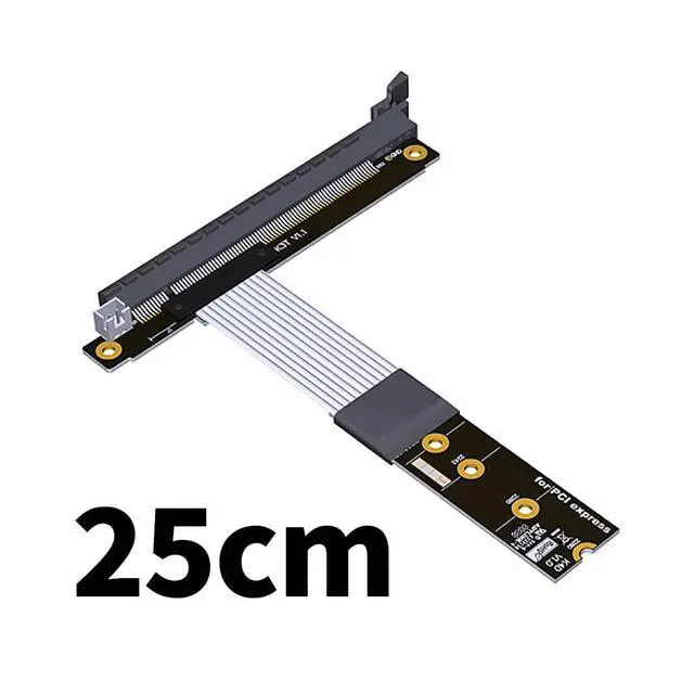 Alt view image 3 of 6 - ADT-K43D M.2 NGFF NVMe Key M to PCI-E x16 Extension Cable SATA Power Cable PCIe4.0 x4 High Speed for STX Motherboard Graphics Card GPU (K43DT-TU,25CM)