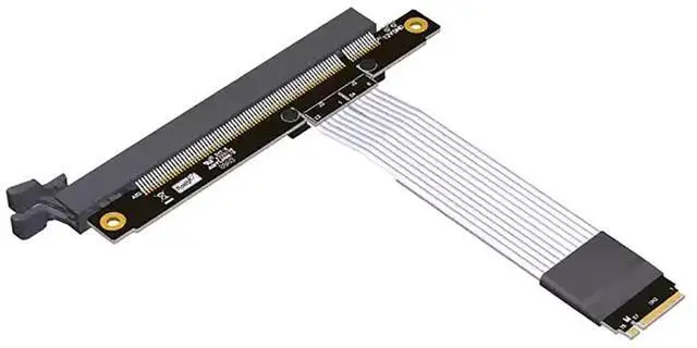 Main image of ADT-K43D M.2 NGFF NVMe Key M to PCI-E x16 Extension Cable SATA Power Cable PCIe4.0 x4 High Speed for STX Motherboard Graphics Card GPU (K43DT,15CM)