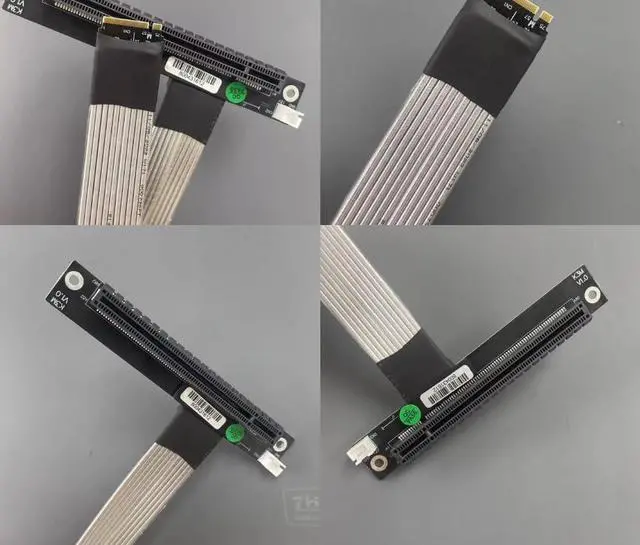 Alt view image 5 of 6 - ADT-K43D M.2 NGFF NVMe Key M to PCI-E x16 Extension Cable SATA Power Cable PCIe4.0 x4 High Speed for STX Motherboard Graphics Card GPU (K43DT,15CM)