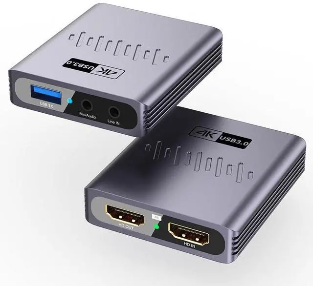 Main image of USB 3.0 Video Capture Card 4K HD 60Hz Display Camera Live Recording Grabber Compatible with HDMI PS4 OBS Game