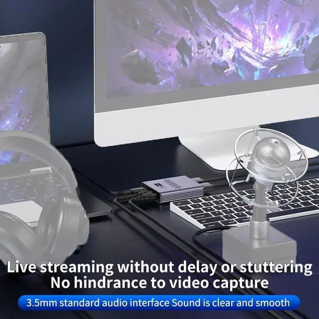 Alt view image 3 of 7 - USB 3.0 Video Capture Card 4K HD 60Hz Display Camera Live Recording Grabber Compatible with HDMI PS4 OBS Game