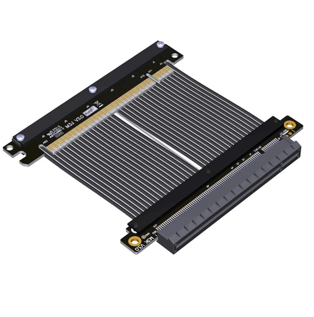 Main image of ADT-M33 PCIe 4.0 x16 Extension Cable 15CM Dual Reverse Gen4 256G/bps Graphics Card Extender Compatible with ITX A4 Chassis (M33JK-TS)