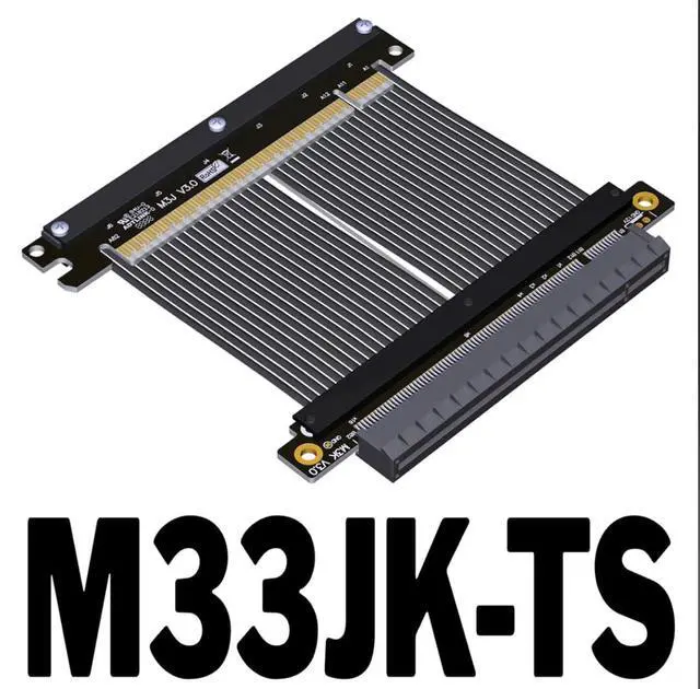 Alt view image 2 of 7 - ADT-M33 PCIe 4.0 x16 Extension Cable 15CM Dual Reverse Gen4 256G/bps Graphics Card Extender Compatible with ITX A4 Chassis (M33JK-TS)