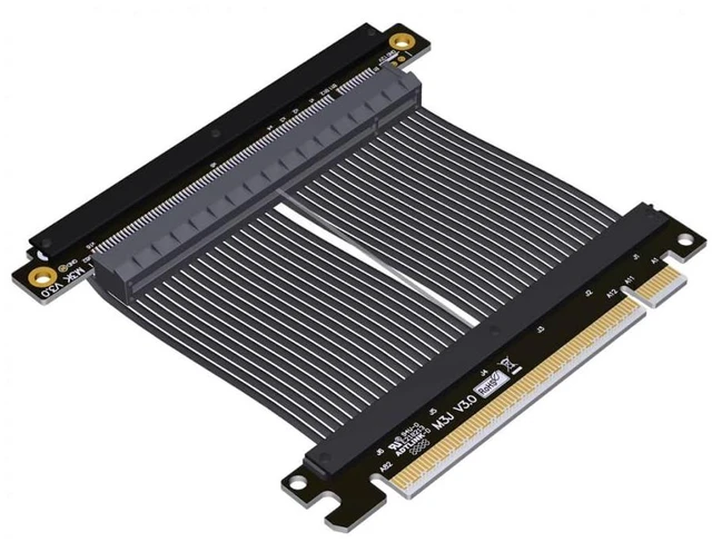 Main image of ADT-M33 PCIe 4.0 x16 Extension Cable 15CM Dual Reverse Gen4 256G/bps Graphics Card Extender Compatible with ITX A4 Chassis (M33JK-TD)