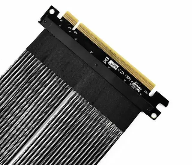 Alt view image 7 of 7 - ADT-M33 PCIe 4.0 x16 Extension Cable 15CM Dual Reverse Gen4 256G/bps Graphics Card Extender Compatible with ITX A4 Chassis (M33JM-TD)